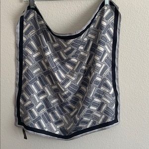 Black, white and gray Coach Scarf